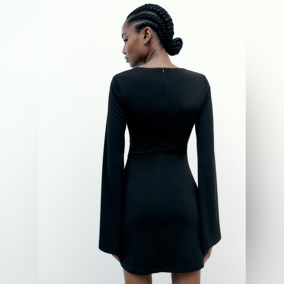 Sold NWT Zara Black Cut Out Mini Dress - Picture 4 of 7